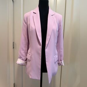 Skies Are Blue Lavender Blazer with Contrasting Rolled Cuffs